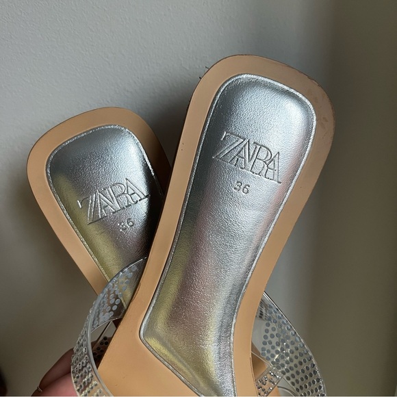 Zara Clear Rhinestone Sandals - Picture 4 of 5